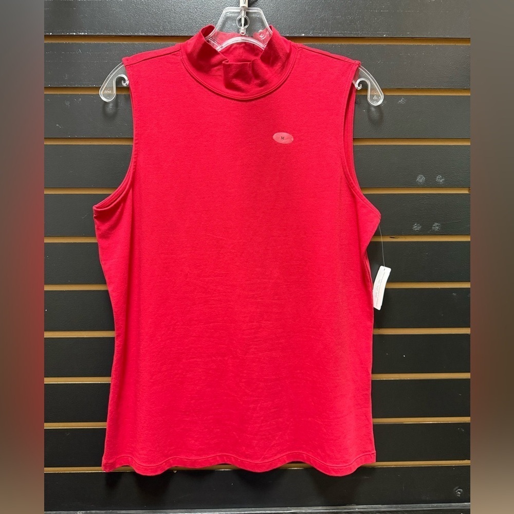 Christopher & Banks Red Sleeveless Mock Neck Tank Top Size M